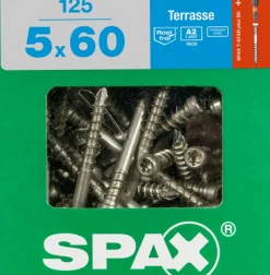 Brico Tuinbeslag & Terrasschroeven-Spax Terrasschroef A2 Rvs 60X5Mm 125St