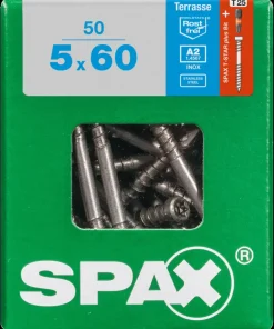 Brico Tuinbeslag & Terrasschroeven-Spax Terrasschroef Terras A2 Rvs 60X5Mm 50St