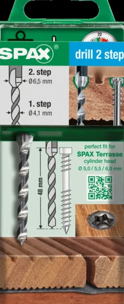 Brico Tuinbeslag & Terrasschroeven-Spax Trappenboor Drill 2 Step