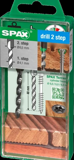 Brico Tuinbeslag & Terrasschroeven-Spax Trappenboor Drill 2 Step