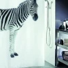 Spirella Douchegordijn Zebra Zwart 180Cm|Brico Best