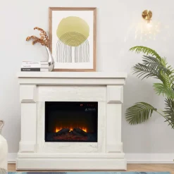 Brico Sfeerhaarden<Teamson Home Hestia 48" Elektrische Vrijstaande Open Haard