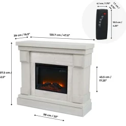 Brico Sfeerhaarden<Teamson Home Hestia 48" Elektrische Vrijstaande Open Haard