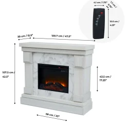 Brico Sfeerhaarden<Teamson Home Hestia 48" Elektrische Vrijstaande Open Haard