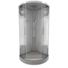 Technische Eigenschappen:85X185X215Cmbenodigde Hoogte Voor Installatie 230Cmmetaalgrijs Gelakte Aluminium Structuuromkeerbare Schuifdeur In 6 Mm Van Gehard Glasachterwand Van Grijs Gehard Glas Van 5 Mmcomposiet Houten Kolom Met Roestvrijstalen Plaatvoorwanden En Zijkanten Met Gematteerde Bandenversterkt Grijs Acryl Dak En Douchebakmagnetische Sluitingsiliconenvrije Montagetoebehoren: Rvs Regendouchekopanti-Kalksteen Multi-Jet Roestvrijstalen Hydromassagepaneelanti-Kalksteen Handdouchepvc-Slang Met Metallic Effectglazen Plankenverchroomd Roestvrijstalen Handvatmechanische Mengkraan90 Mm Afvoer Met Hoog Debietcomposiet Houten Roostergeleverd Met Aansluitslangen|Brico Online