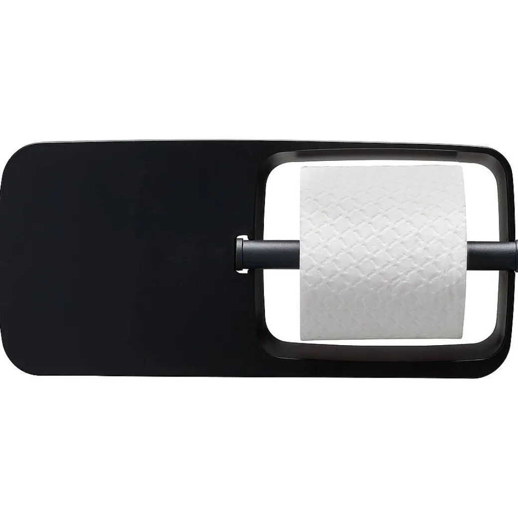 Tiger Tess Toiletrolhouder Met Planchet Zwart/Antraciet|Brico New