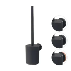 Tiger Toiletaccessoireset Urban Toiletborstel Met Houder + Toiletrolhouder Zonder Klep + Handdoekhaak Zwart|Brico Discount
