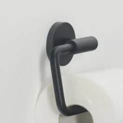 Tiger Toiletaccessoireset Urban Toiletborstel Met Houder + Toiletrolhouder Zonder Klep + Handdoekhaak Zwart|Brico Discount
