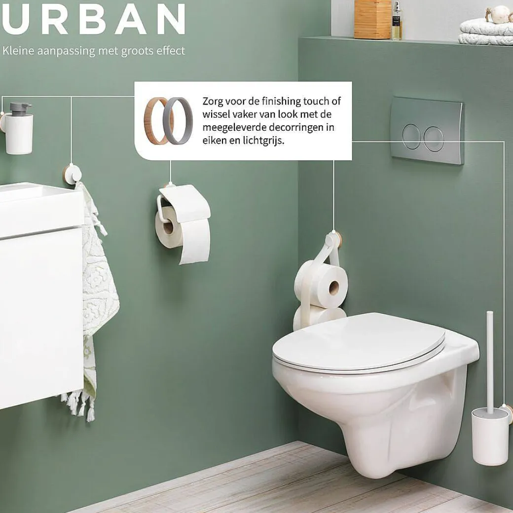 Tiger Urban Toiletborstel Met Houder Wit|Brico Sale