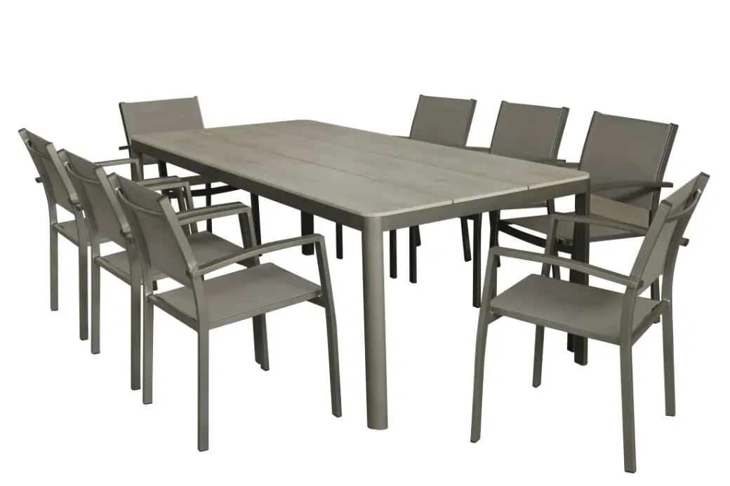 Brico Tuintafels-Trapani Tuintafel + Verstelbare Poten Aluminium/Polyhout 210X100X75Cm