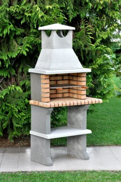 Brico Betonnen Barbecue-Tuozi Stenen Barbecue Luna 92X47X190Cm