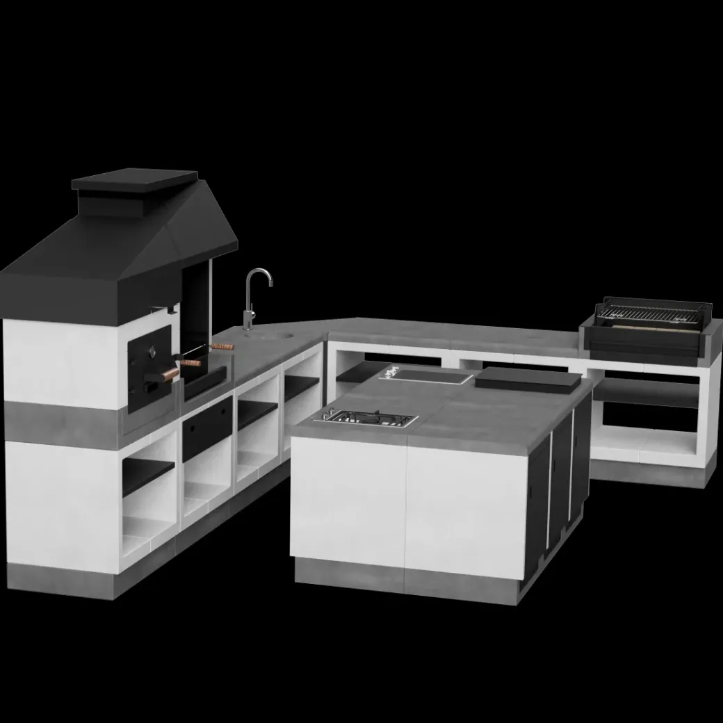 Brico Betonnen Barbecue-Tuozi Stenen Barbecue Otte Griller 2018 84X63X115Cm