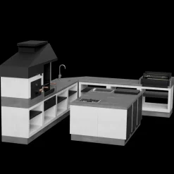Brico Betonnen Barbecue-Tuozi Stenen Barbecue Otte 84X63X206Cm