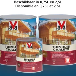 Brico Beits-V33 Houtbeits Tuinhuis High Protection Mahonie Zijdeglans 2,5L