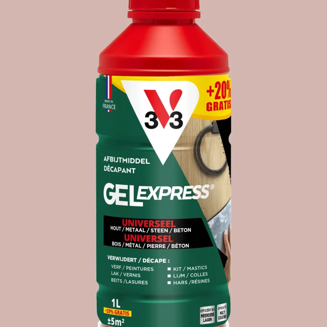 Brico Krabbers & Schrapers-V33 Universeel Afbijtmiddel 1L + 200Ml Gratis