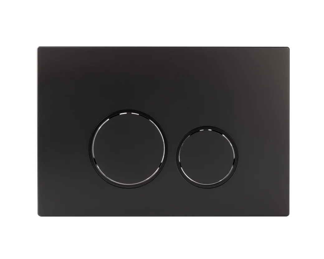 Van Marcke Bedieningspaneel Doppio 35 Voor Up100, Up320, Up300, Up700, Up720 Inbouwreservoirs | Zwart Mat|Brico Clearance