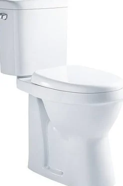 Van Marcke Duoblok Toilet X-Joy I Ao Aansluiting I Verhoogd I Quick Release & Soft-Close Toiletzitting I Randloos Toiletpot Wit|Brico