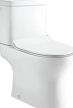 Van Marcke Duoblok Toilet Gustav I Pk Aanlsluiting I Quick Release & Soft-Close Toiletzitting I Randloos Toiletpot Wit|Brico Hot
