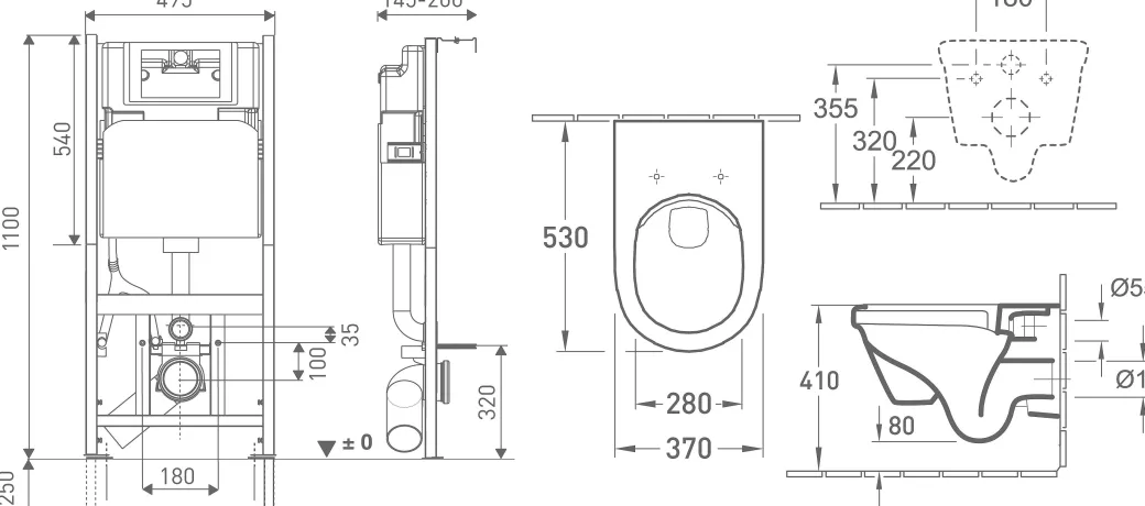 Van Marcke Inbouwreservoir Set | Geberit Spoeltechniek I Soft-Close Toiletzitting | Randloos Toiletpot|Brico
