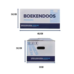 Verhuisservice+ Boekendozen - Zelfsluitend – Extra Sterk - 37L - 5 Stuks|Brico Clearance