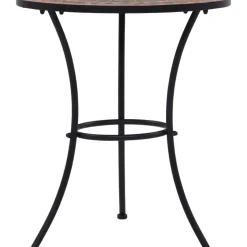 Brico Tuintafels-Vidaxl Bistrotafel Mozaiek 60 Cm Keramiek Oranje En Grijs