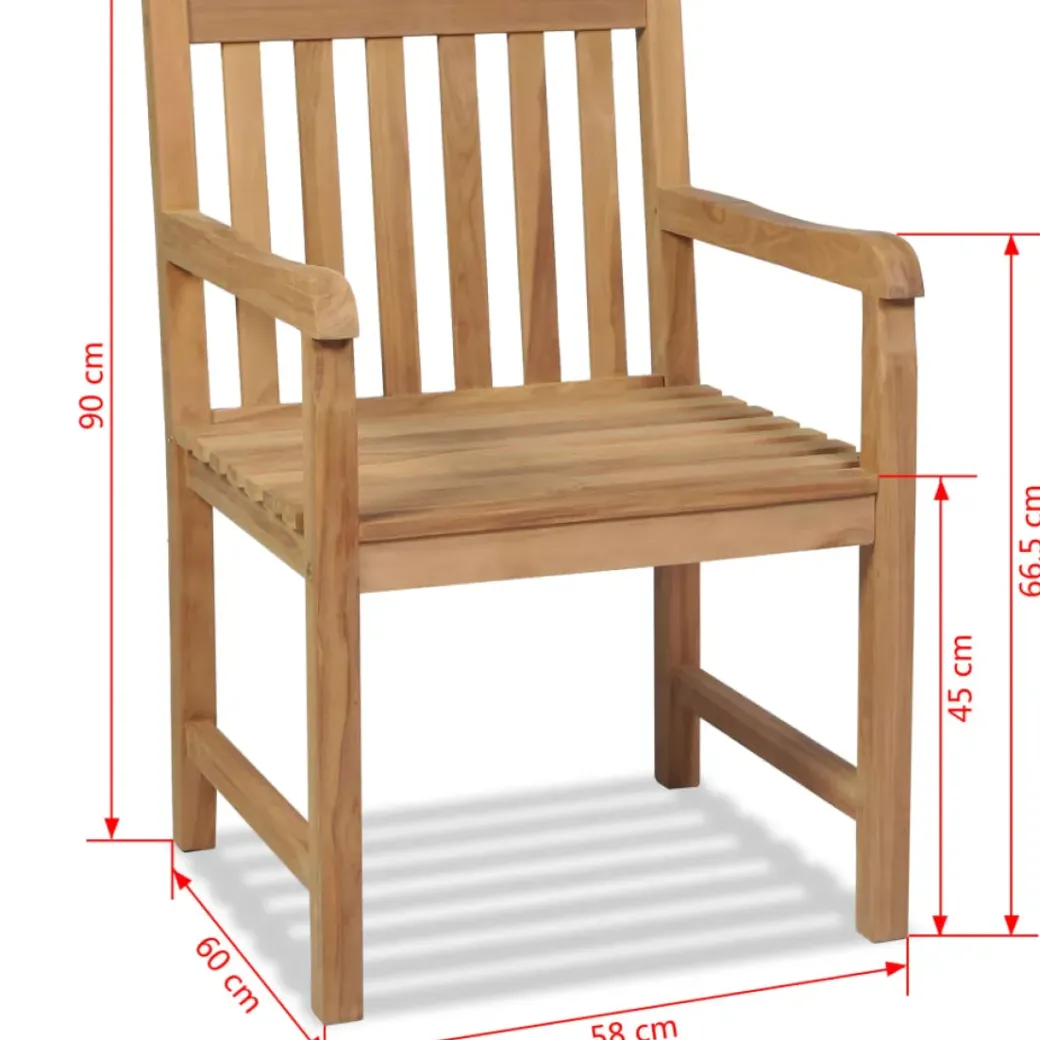 Brico Tuinstoelen-Vidaxl Tuinstoelen 2 St Massief Teakhout