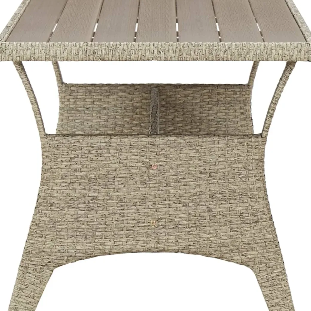 Brico Tuintafels-Vidaxl Tuintafel 130X70X66 Cm Poly Rattan Grijs