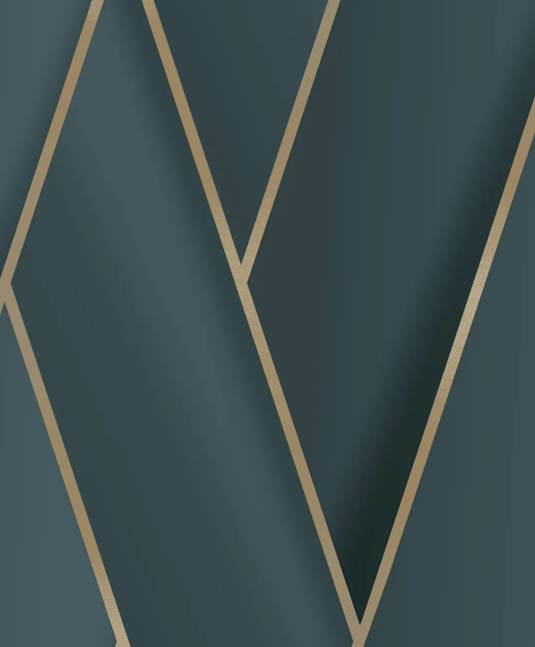 Brico Vinylbehang-Vinylbehang Chevron 3D Groen-Goud