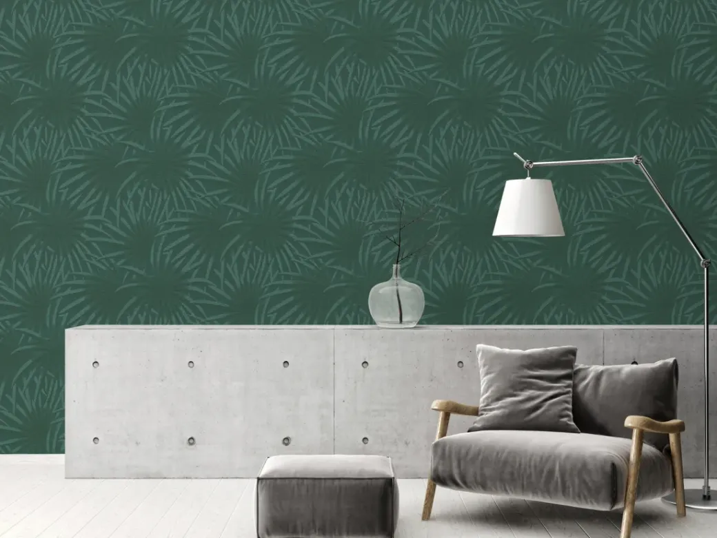 Brico Vinylbehang-Vinylbehang Palmen Groen