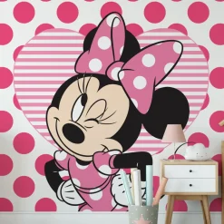 Brico Behang Kinderkamer-Vliesbehang Minnie & Hearts Mural