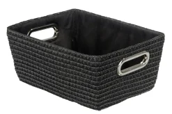 Wenko Opbergmand Chromo Zwart 28X12X19,5Cm|Brico