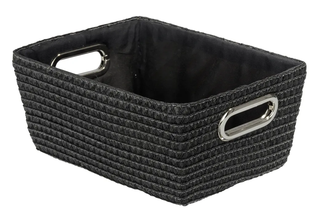 Wenko Opbergmand Chromo Zwart 28X12X19,5Cm|Brico