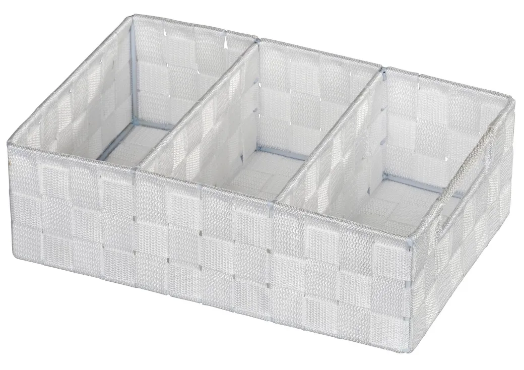 Wenko Organizer Adria 3-Vaks 32X21X10Cm Met Wit|Brico Outlet