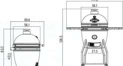 Brico Keramische Barbecue-Yakiniku Kamado Barbecue 19 L