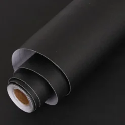 Brico Vinylbehang-Zelfklevend Behang - Vinyl - Zwart - Zwart Effen - Nero Solido - 122Cmx10M