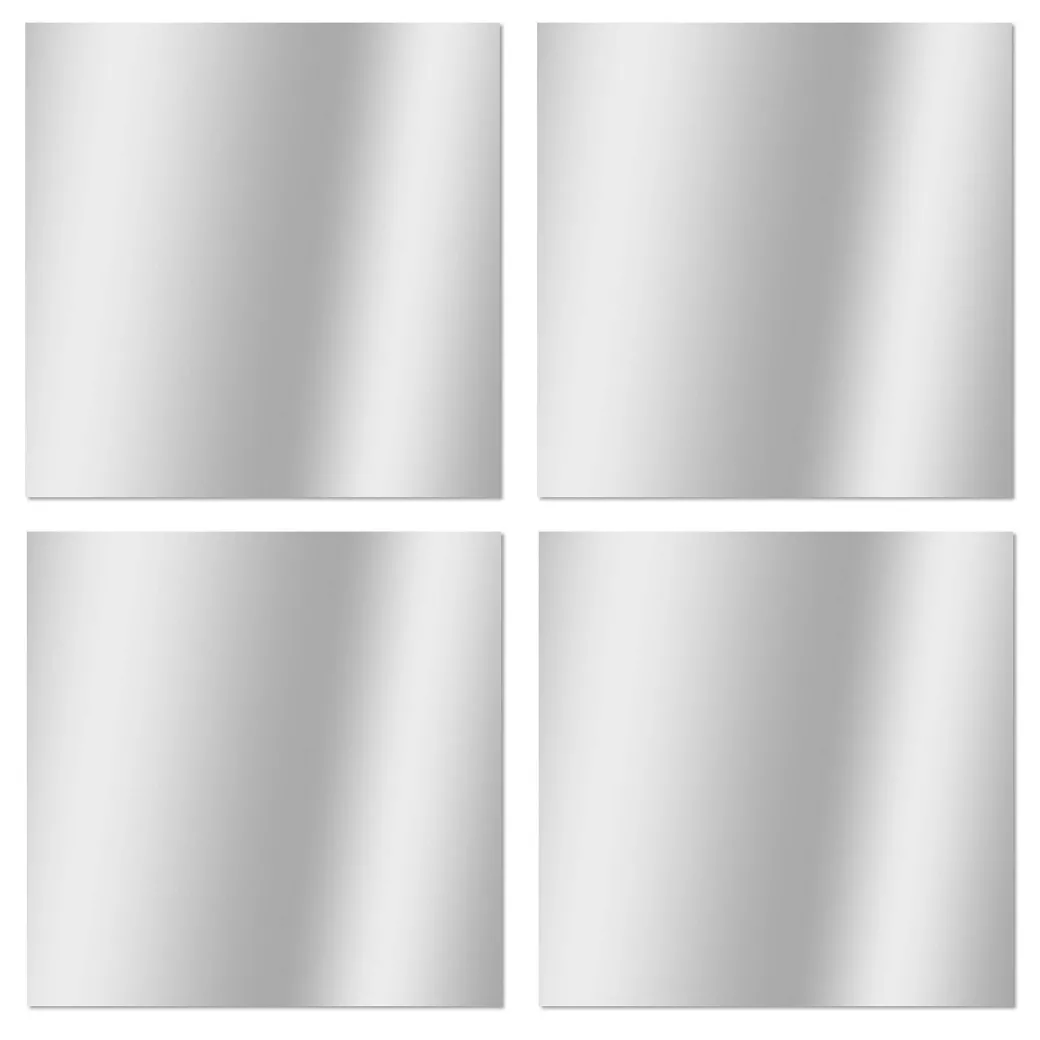 Zelfklevende Spiegels 4 Stuks Vierkant 20X20Cm|Brico