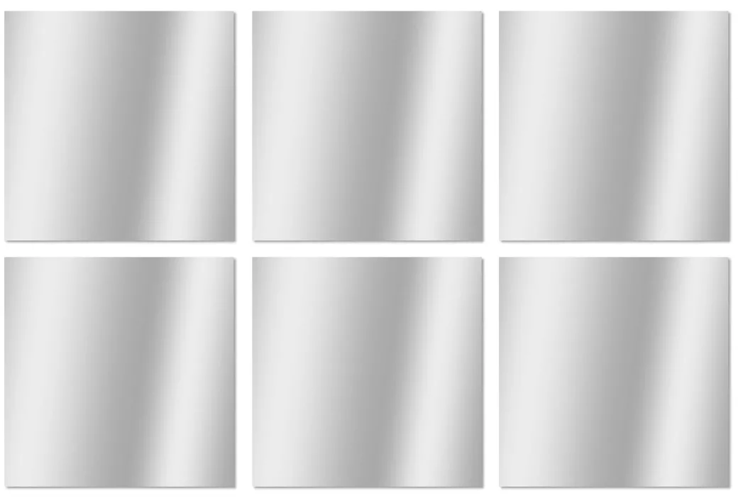 Zelfklevende Spiegels 6 Stuks Vierkant 15X15Cm|Brico New